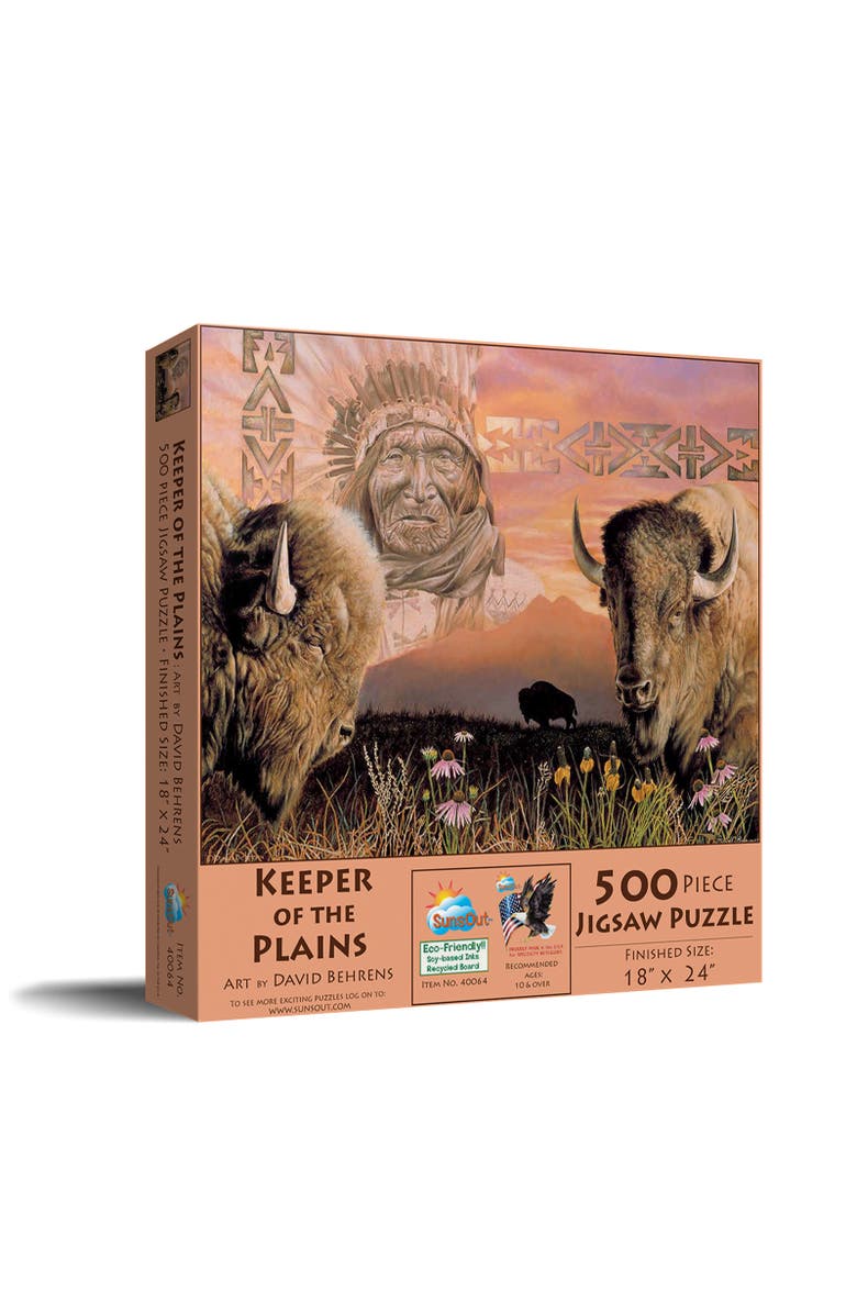 Sunsout Keeper of the Plains 500 piece Jigsaw Puzzle for Adults, Main, color, Multicolor