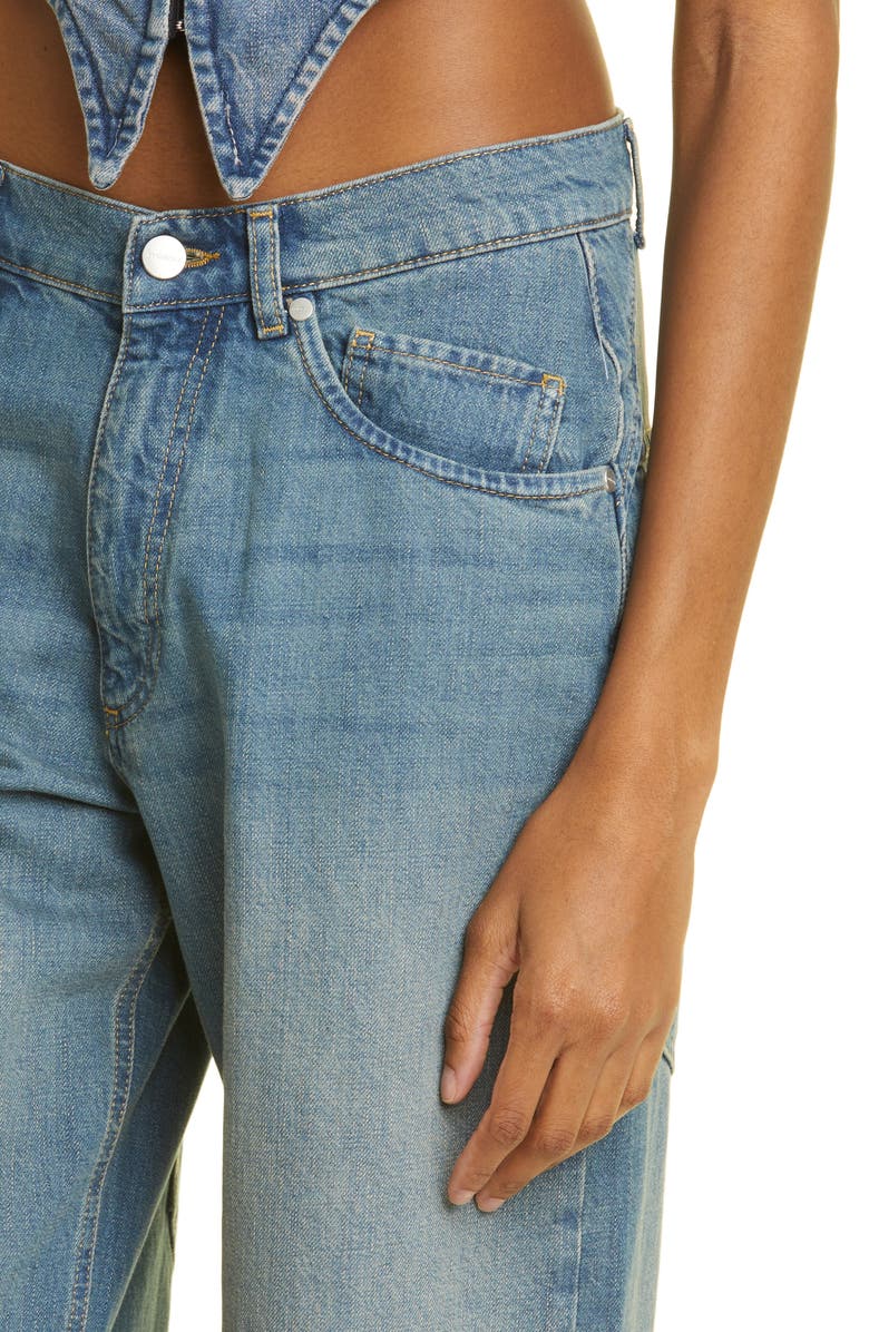 Miaou Echo Drop Crotch Low Rise Baggy Jeans, Alternate, color, 
