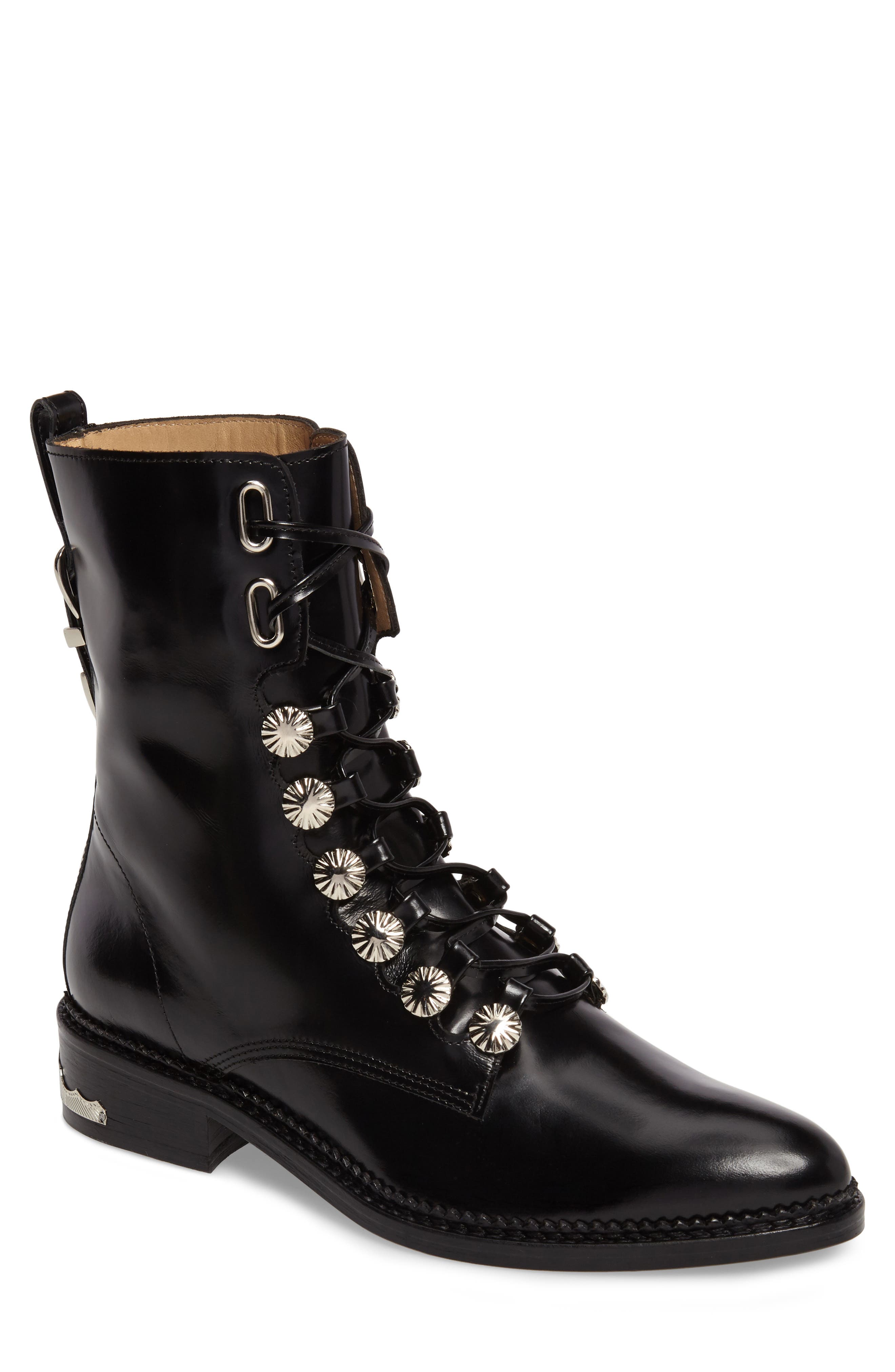 Toga Pulla Embellished Lace-Up Boot, Main, color, 