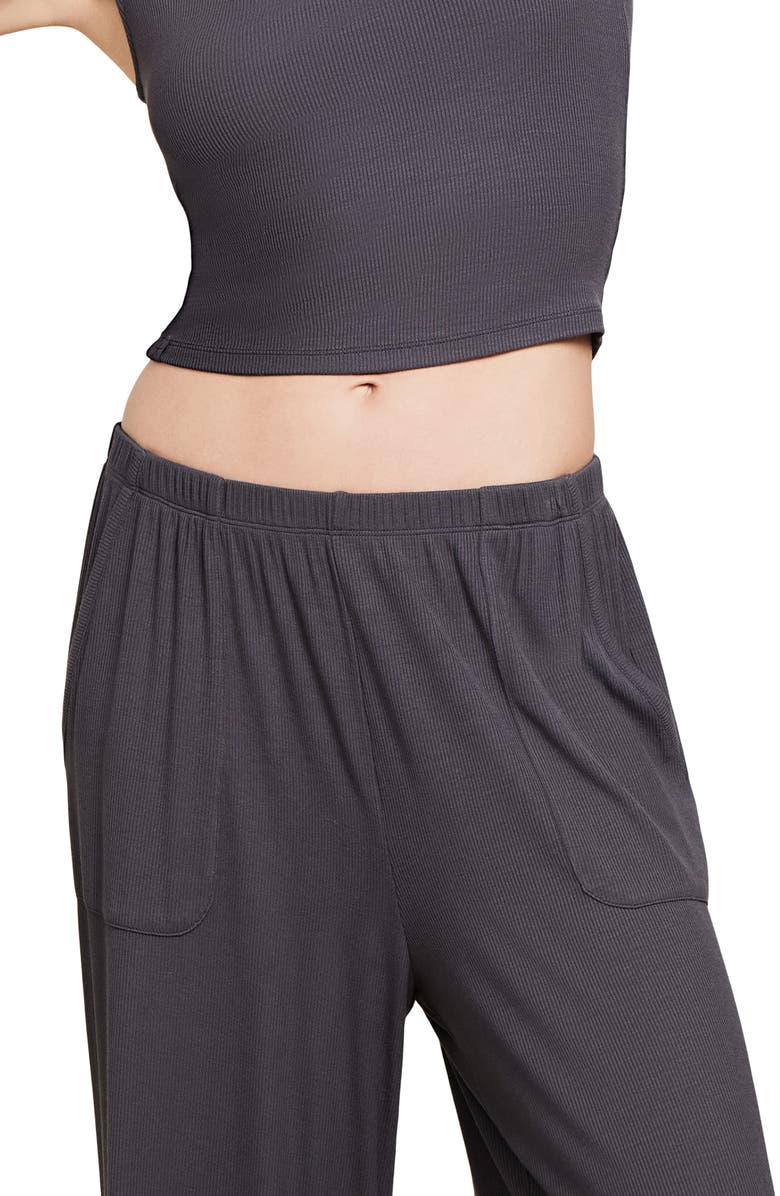 Barefoot Dreams<sup>®</sup> Malibu Collection<sup>®</sup> Ultrasoft Rib Lounge Pants, Alternate, color, Carbon