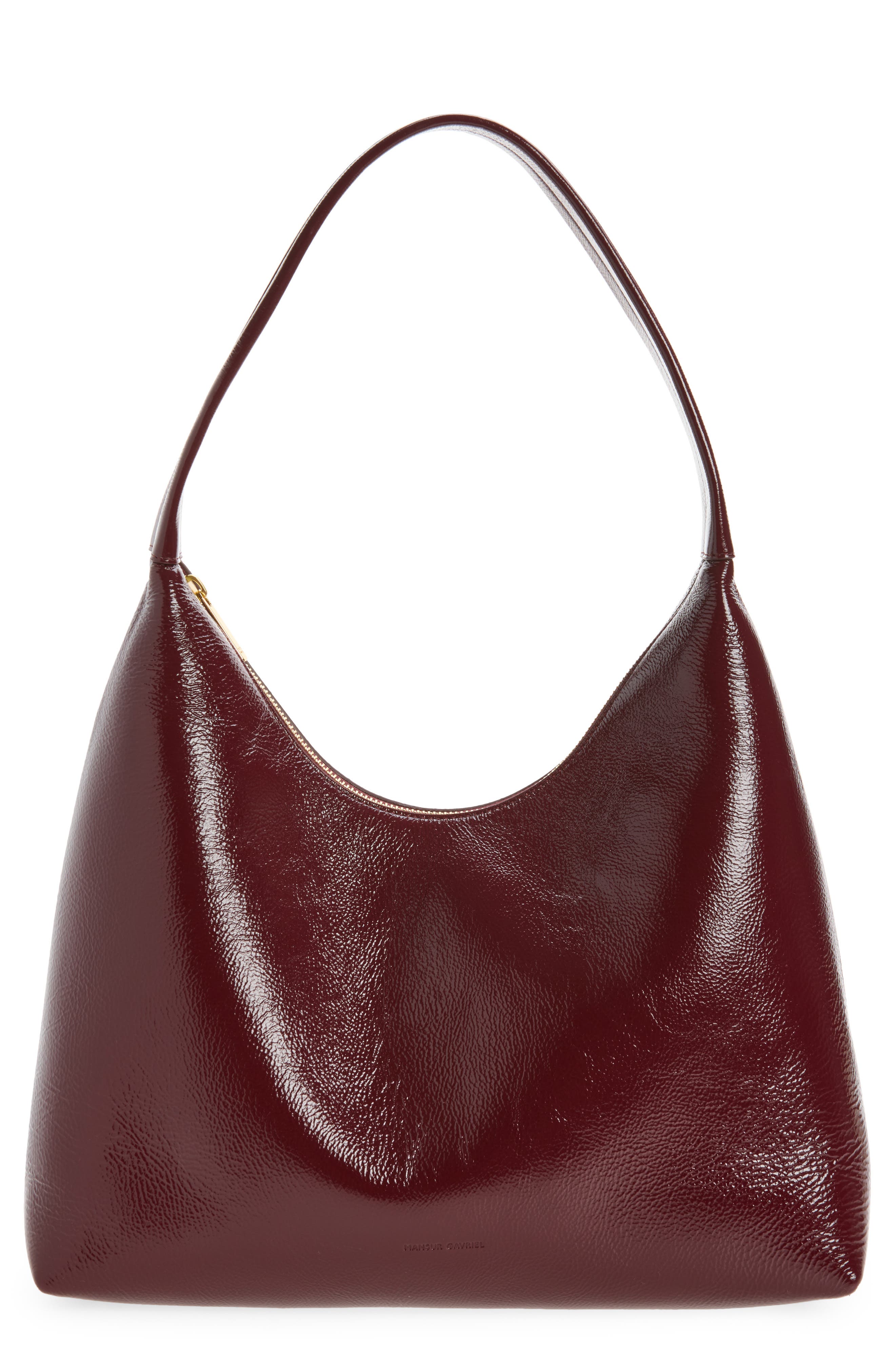 Candy Suede Hobo Bag, Main, color, CLARET