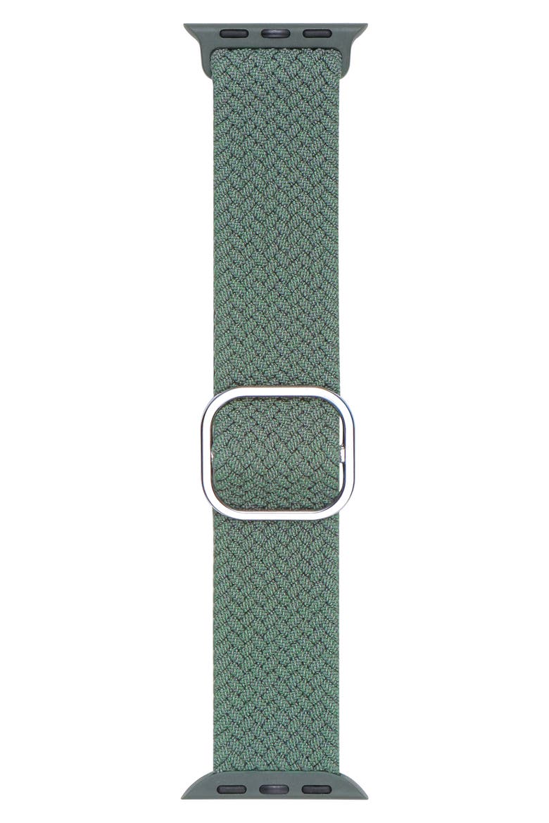 Avalon Braided Nylon Watchband, Main, color, GREEN