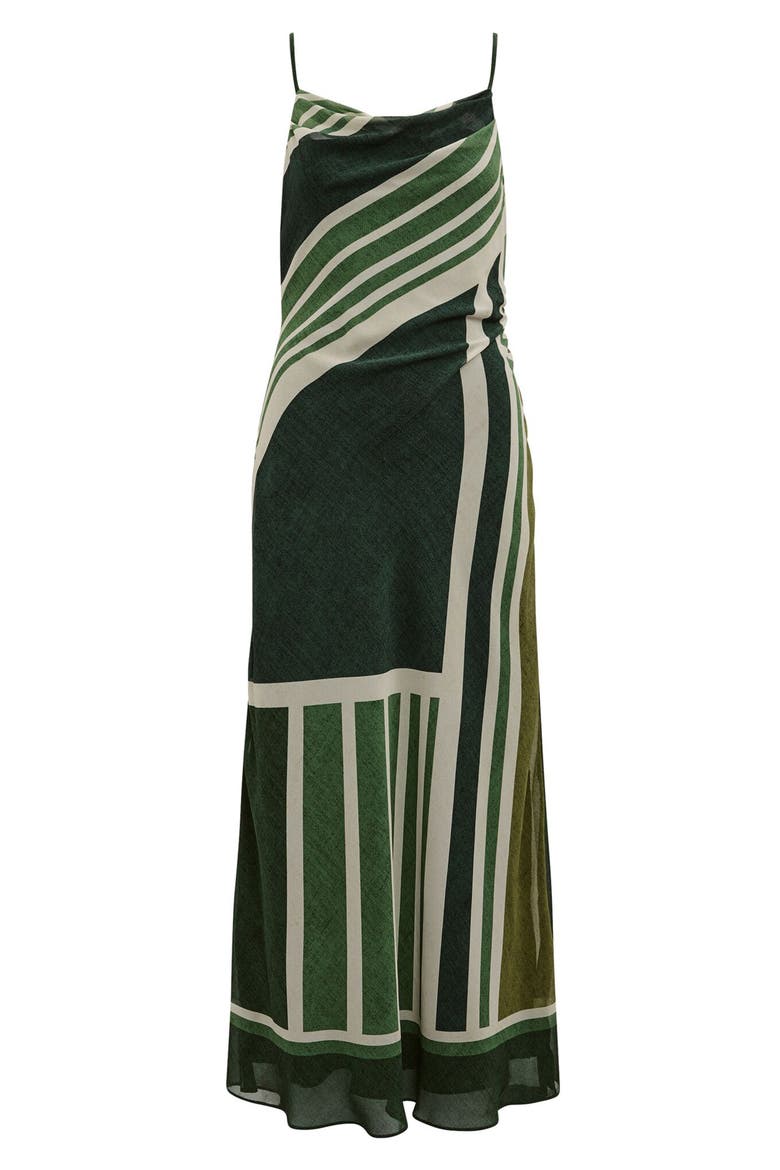 Annika Strappy Midi Dress, Alternate, color, VERDE STRIPE