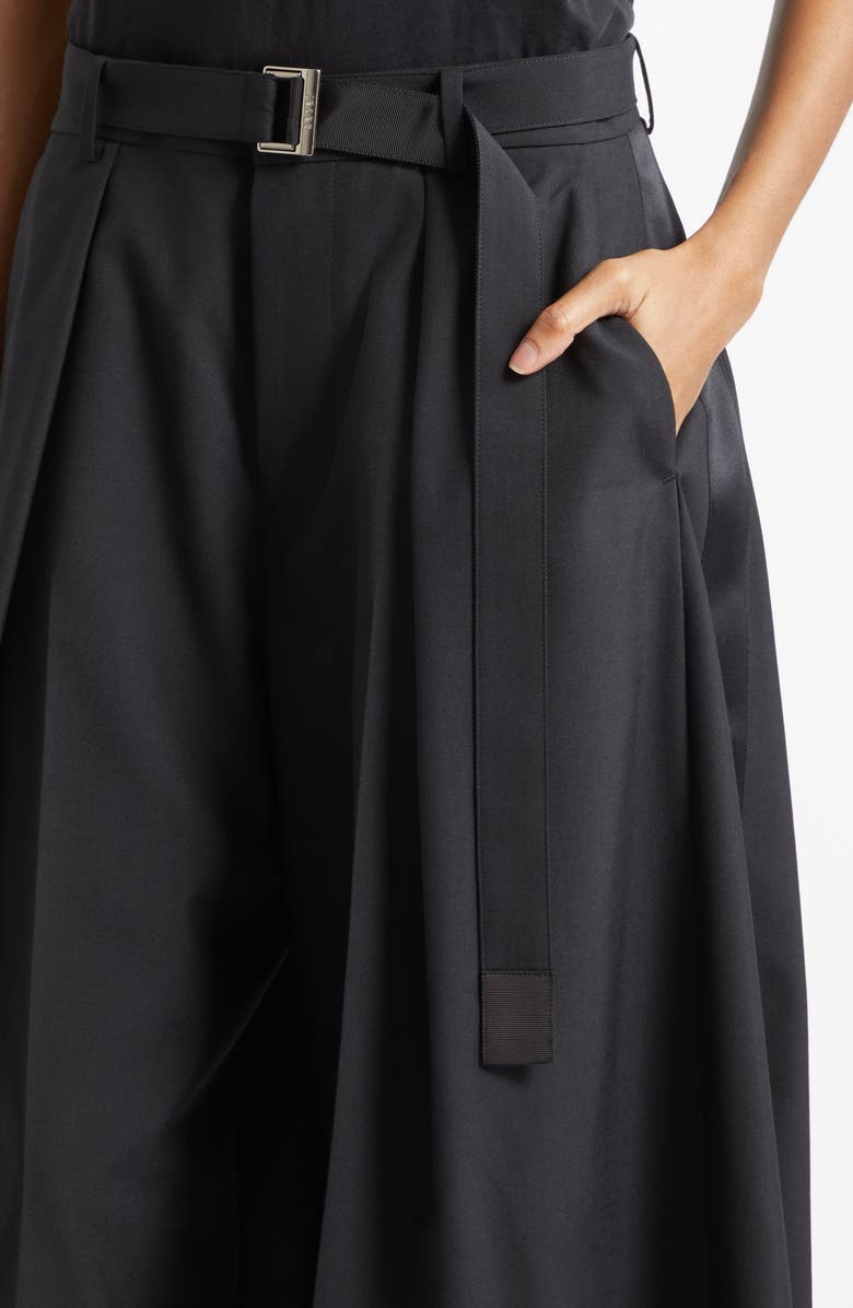 Sacai Belted Culottes, Alternate, color, Black