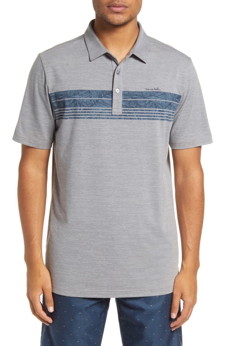 TravisMathew River Town Stripe Stretch Golf Polo, Main, color,