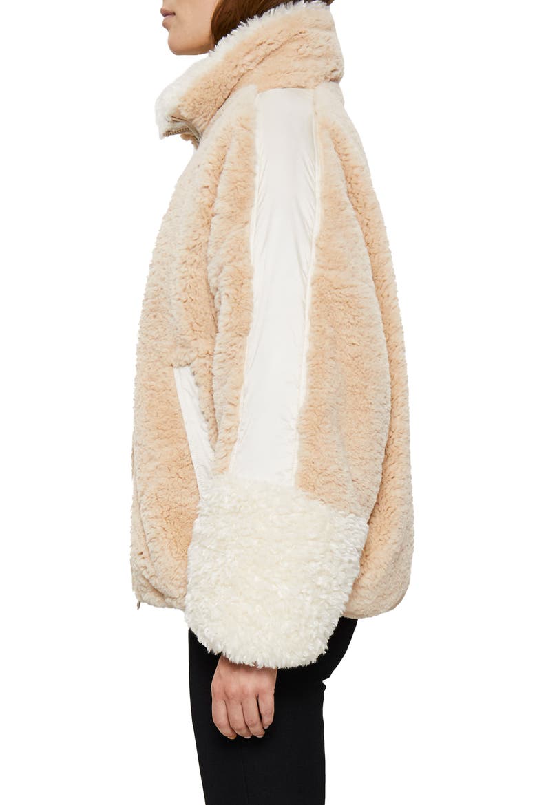 Oversize Faux Fur Jacket, Alternate, color, SABBIA