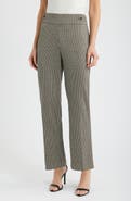 AK ANNE KLEIN Houndstooth Side Tab Pull On Trousers