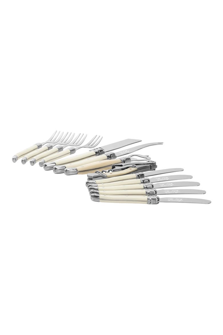 Ultimate 13-Piece Assorted Charcuterie Knife & Fork Set, Alternate, color, FAUX IVORY