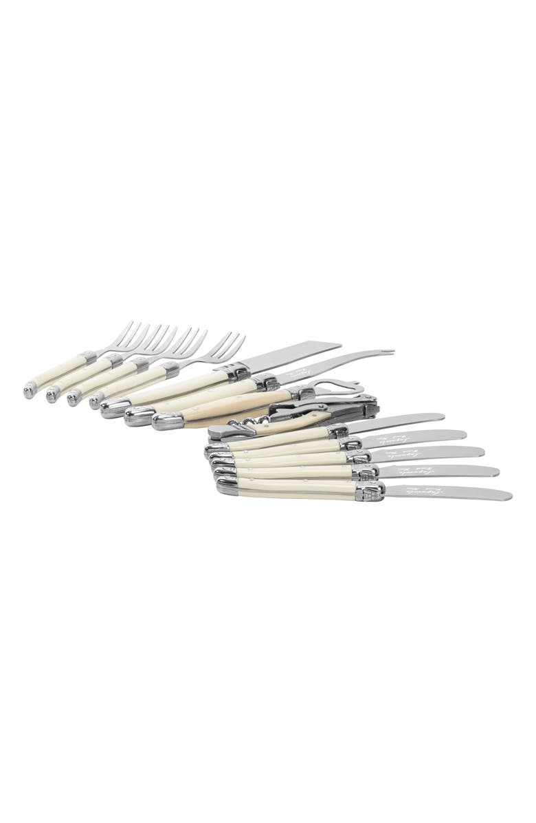 FRENCH HOME Ultimate 13-Piece Assorted Charcuterie Knife & Fork Set, Alternate, color, Faux Ivory