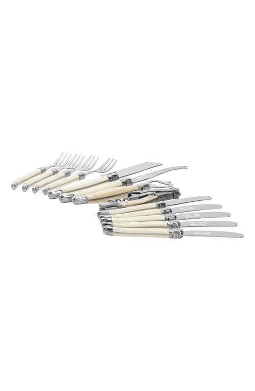French Home Ultimate 13-piece Assorted Charcuterie Knife & Fork Set In Faux Ivory