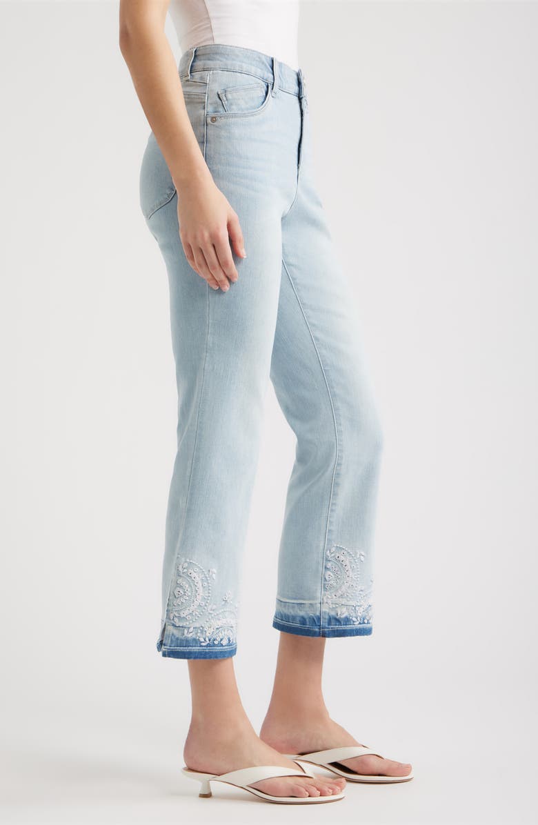 Wit & Wisdom Bennett High Waist Ankle Barely Bootcut Jeans, Alternate, color, Powder Blue Artisanal