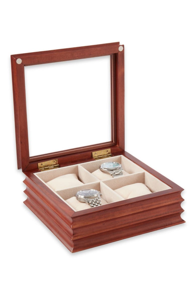 Bash Wooden Watch Case, Alternate, color, BROWN