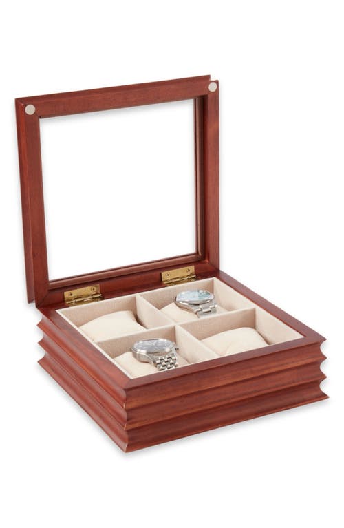 Bey-berk Bash Wooden Watch Case In Brown
