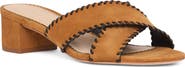 Cinq à Sept Amanda Crisscross Suede Slide Sandal