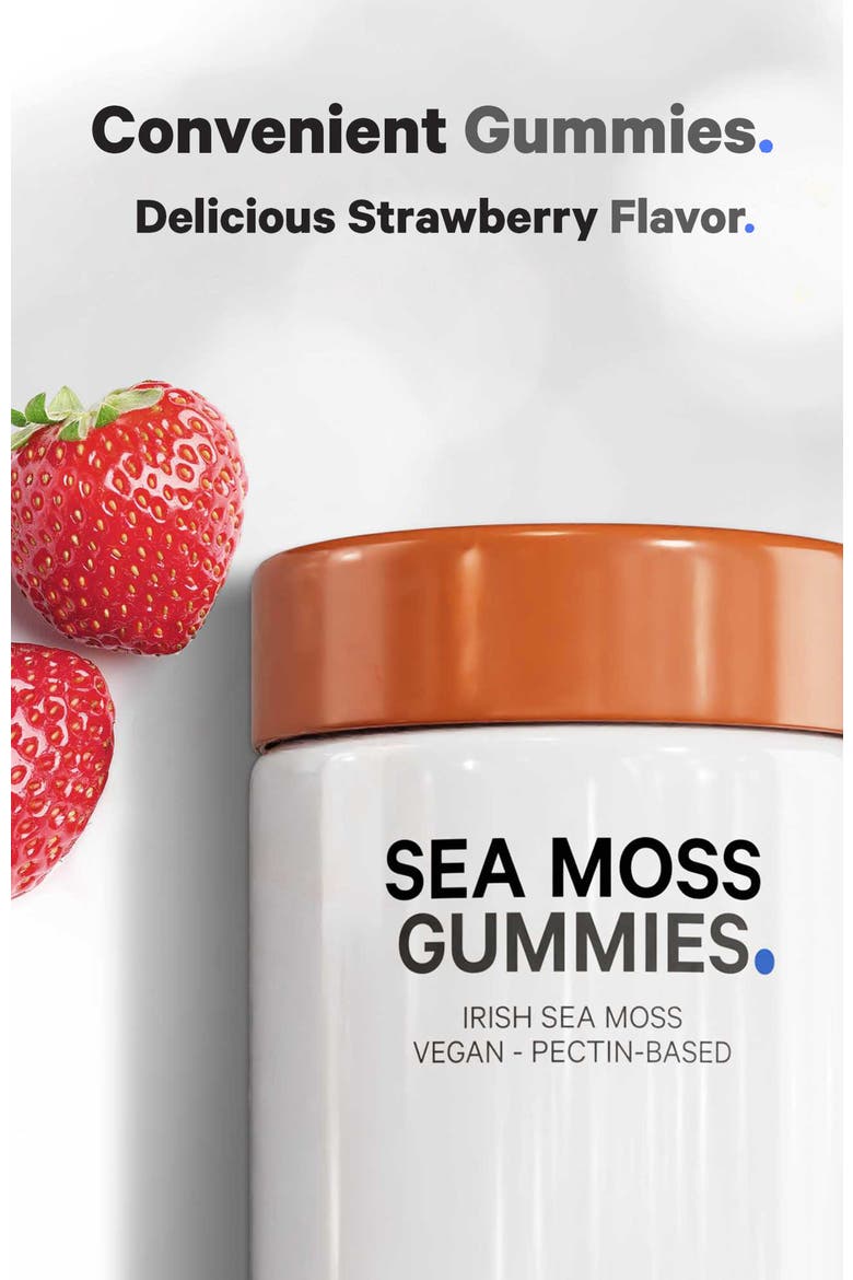 Irish Sea Moss Gummies Supplement, Alternate, color, White