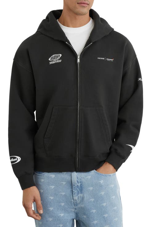 Ashlam Full Zip Graphic Hoodie