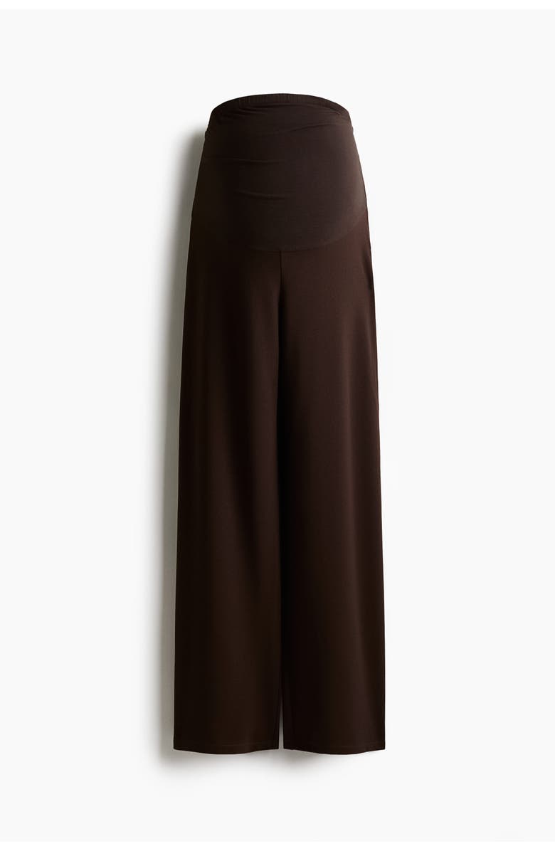 H&M Mama Wide Trousers, Main, color, Dark Brown
