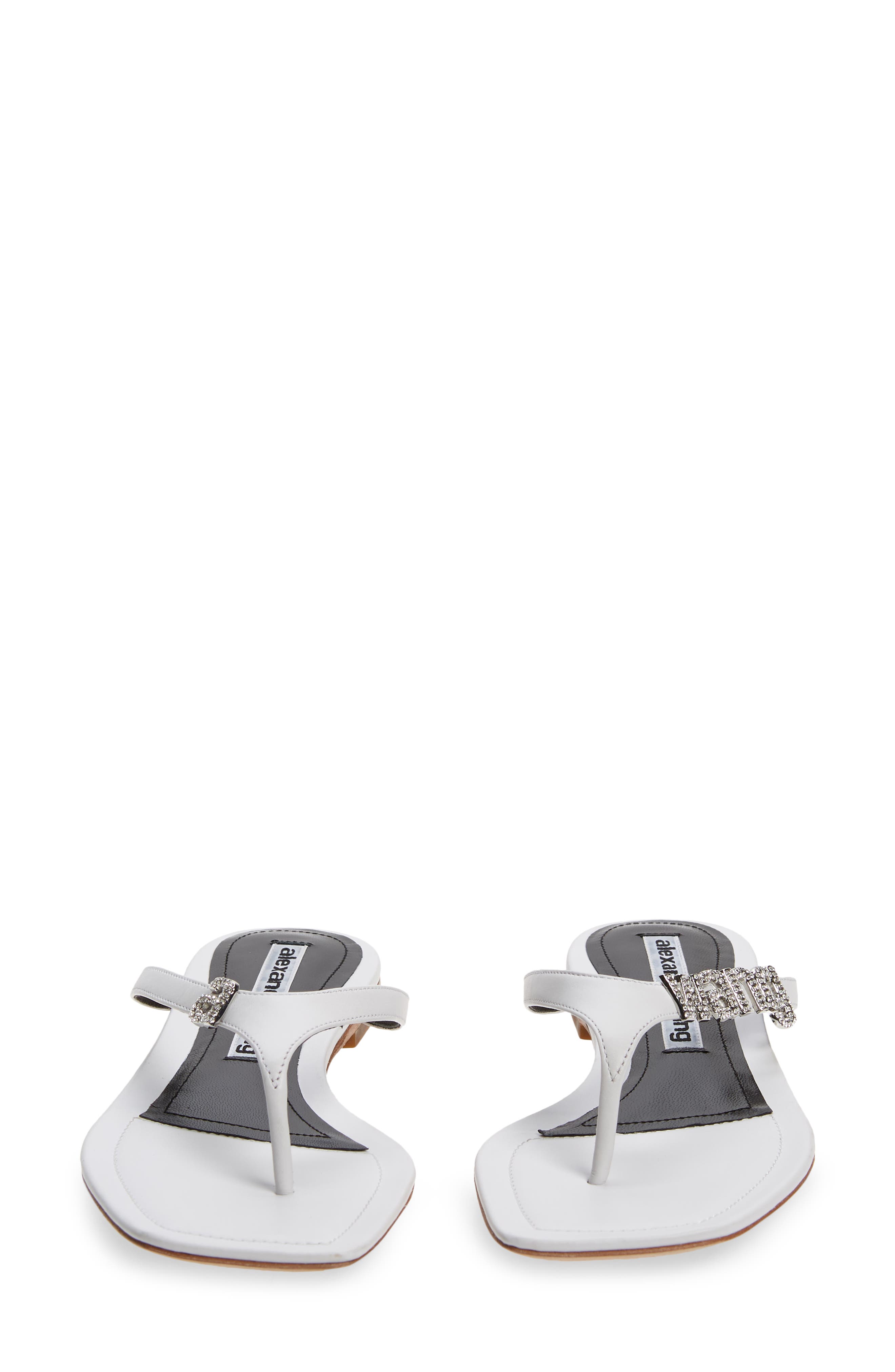 Ivy Rhinestone Logo Sandal, Alternate, color, WHITE