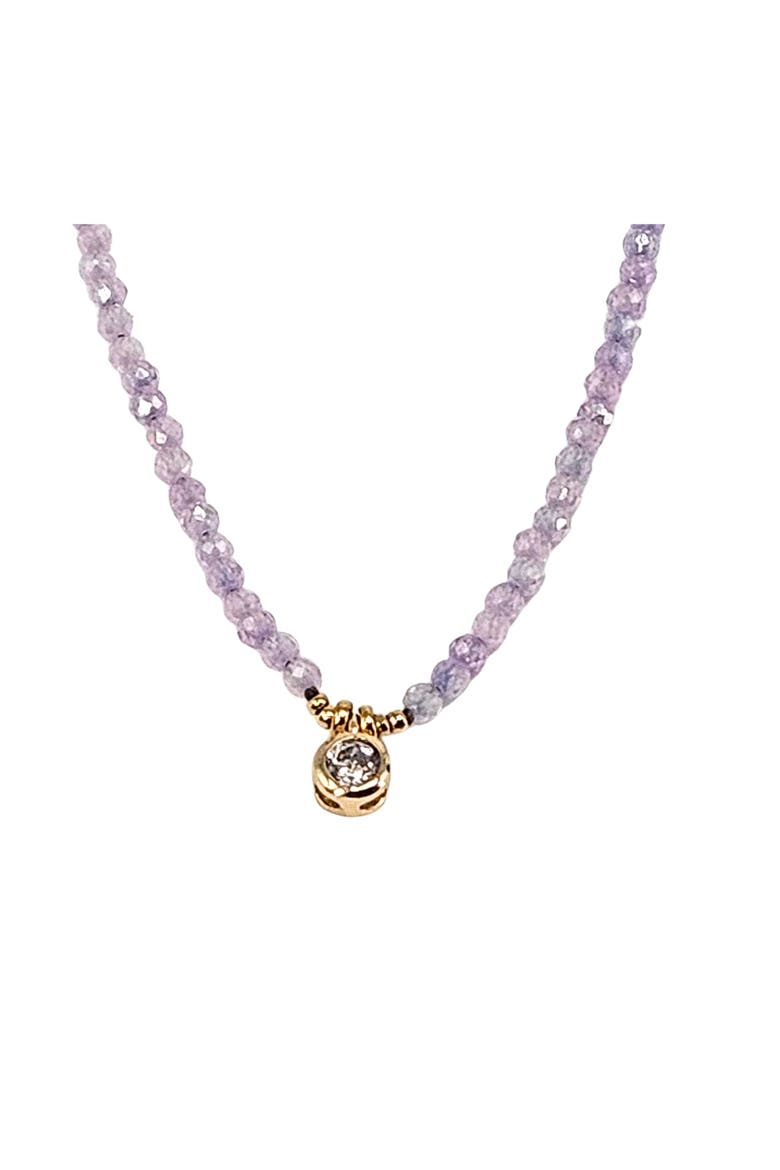 Faceted Gemstone Lavender Amethyst Chocker, Alternate, color, lavender