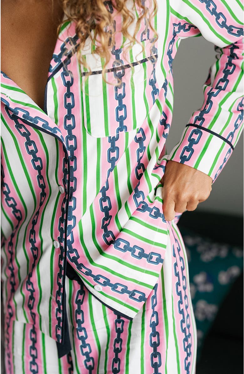 Katie Kime Chain Stripe Pant Set, Alternate, color,