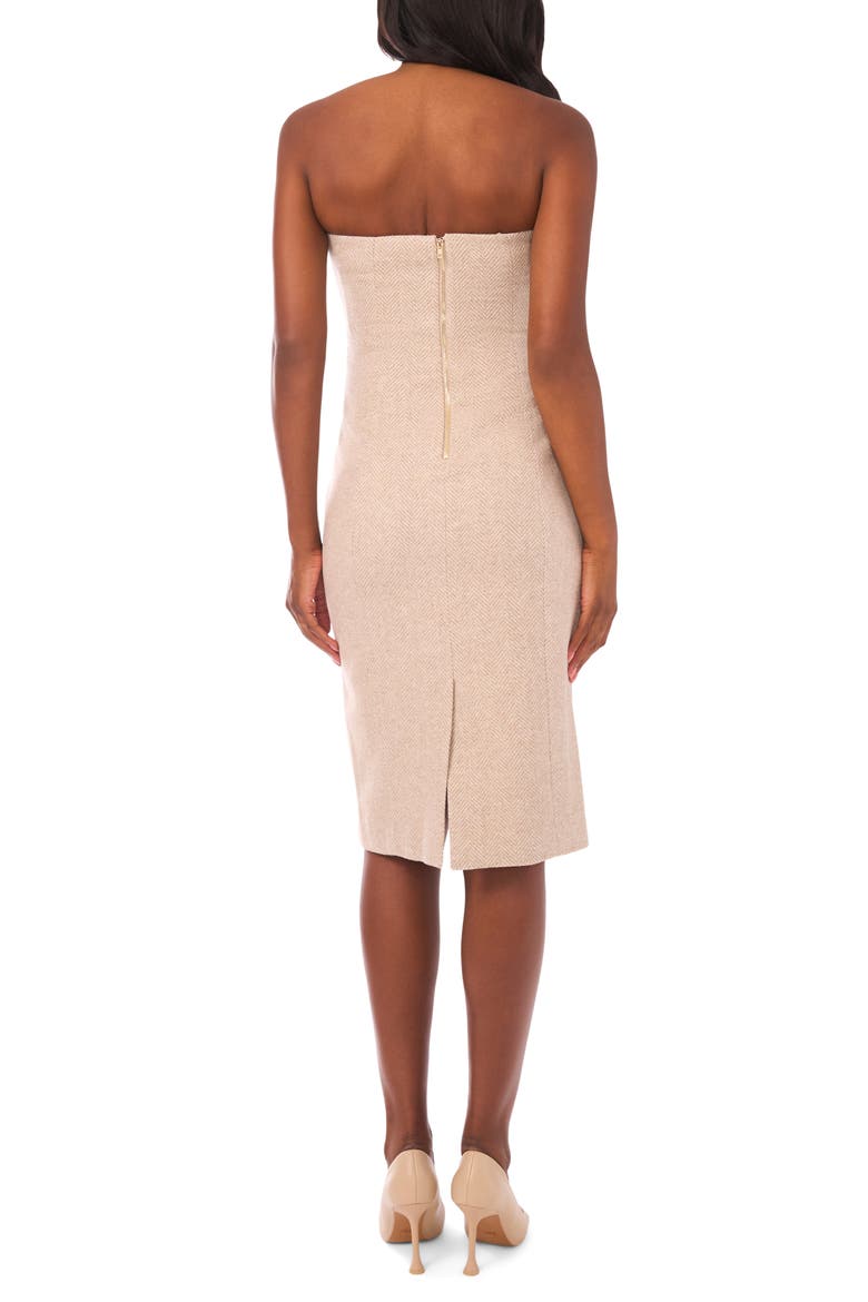 Strapless Column Dress, Alternate, color, FEATHER
