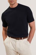 Ted Baker Torrent Short Sleeve Cotton & Wool Sweater