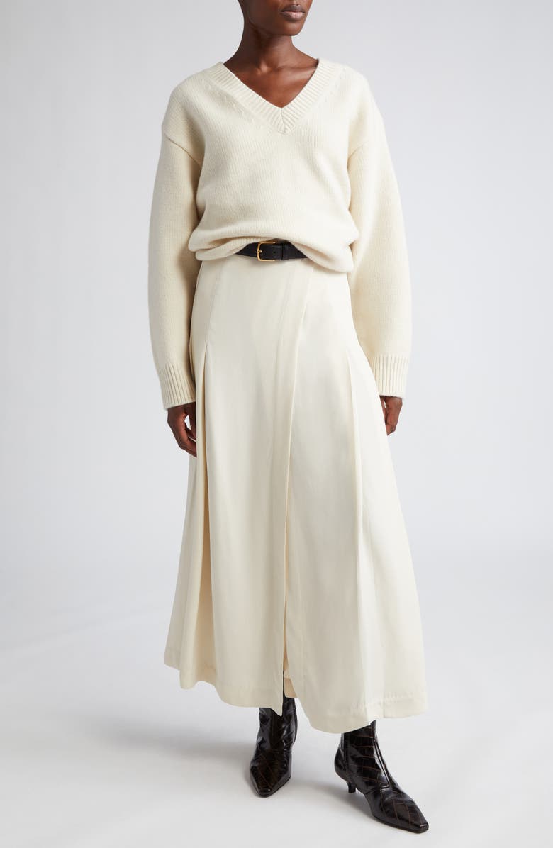 TOTEME Wool & Cashmere V-Neck Sweater, Alternate, color, 