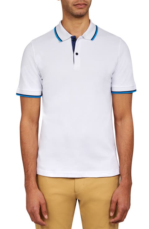 Slim Fit Solid Cotton Stretch Pique Polo