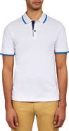 CONSTRUCT Slim Fit Solid Cotton Stretch Pique Polo