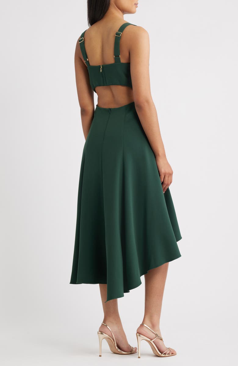 Black Halo Sorelle Asymmetric Midi Dress, Alternate, color, Bamboo