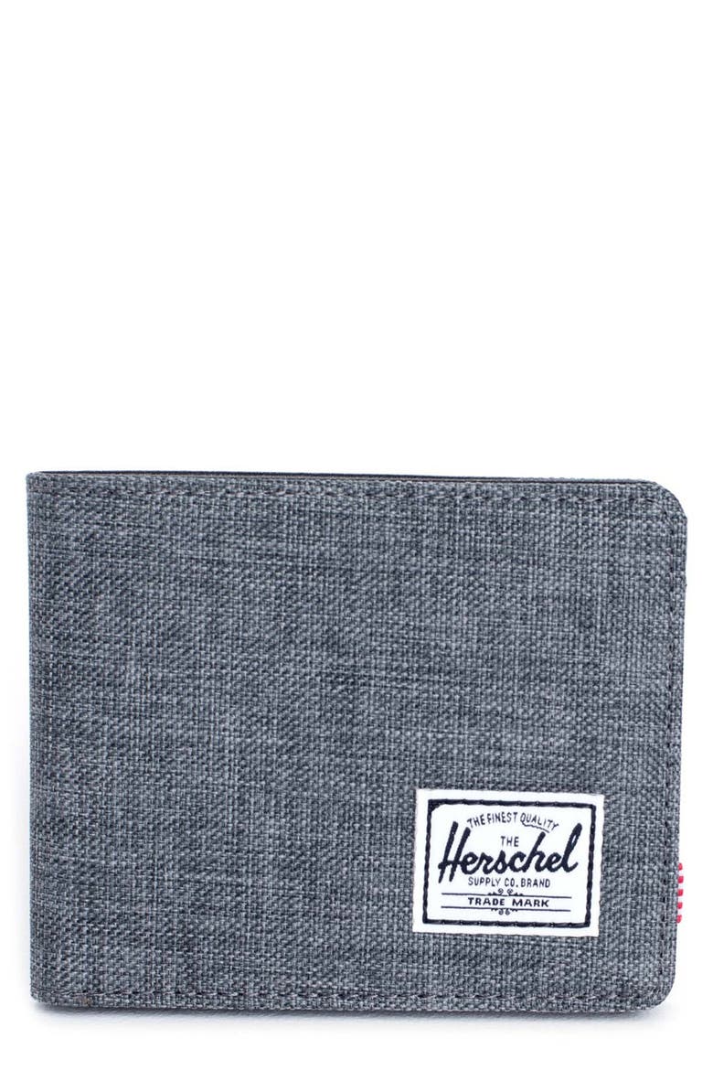 Hank Bifold Wallet, Main, color, CHARCOAL CROSSHATCH