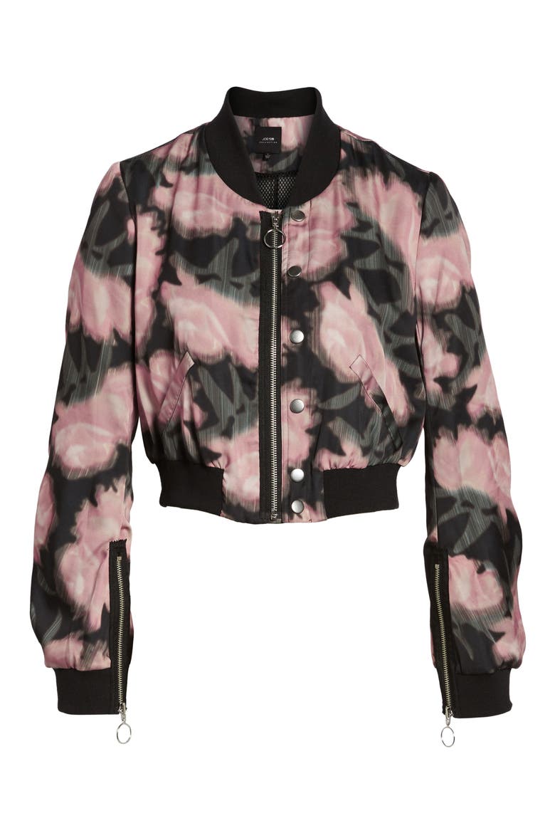 Denni Floral Bomber Jacket, Alternate, color, ENGLISH GARDEN PRINT