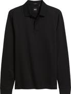 BOSS Pado Long Sleeve Cotton Polo