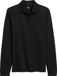 BOSS Pado Long Sleeve Cotton Polo