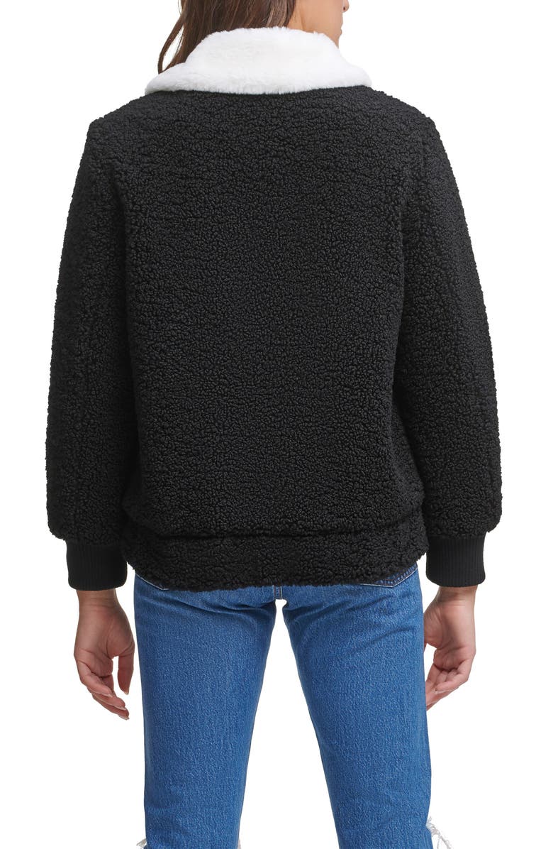 Levi's<sup>®</sup> Faux Fur Collar Fleece Jacket, Alternate, color,