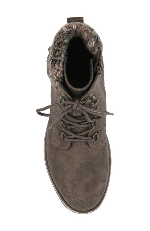 Cliffs By White Mountain Kimmie Knit Cuff Side Zip Boot In Gray