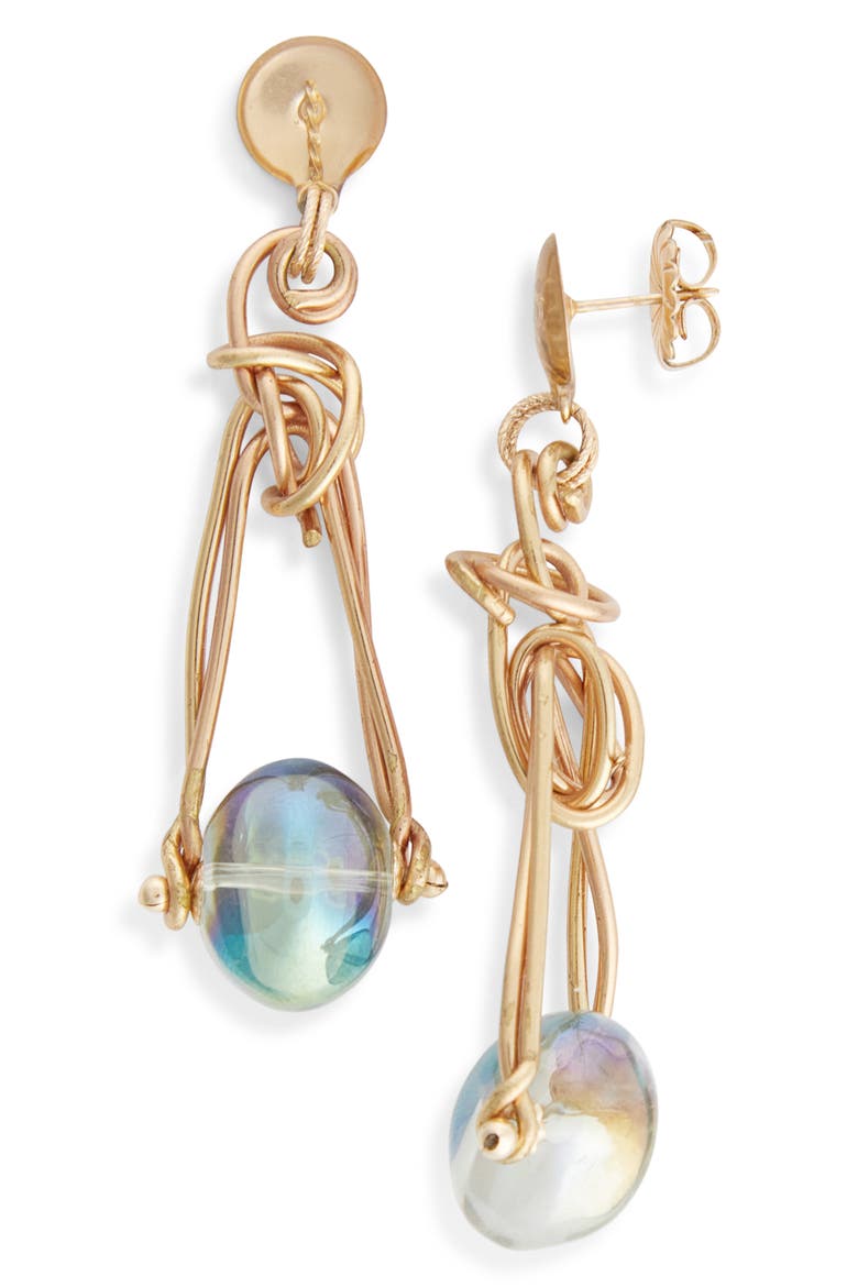 Pendulum Drop Earrings, Main, color, CERULEAN