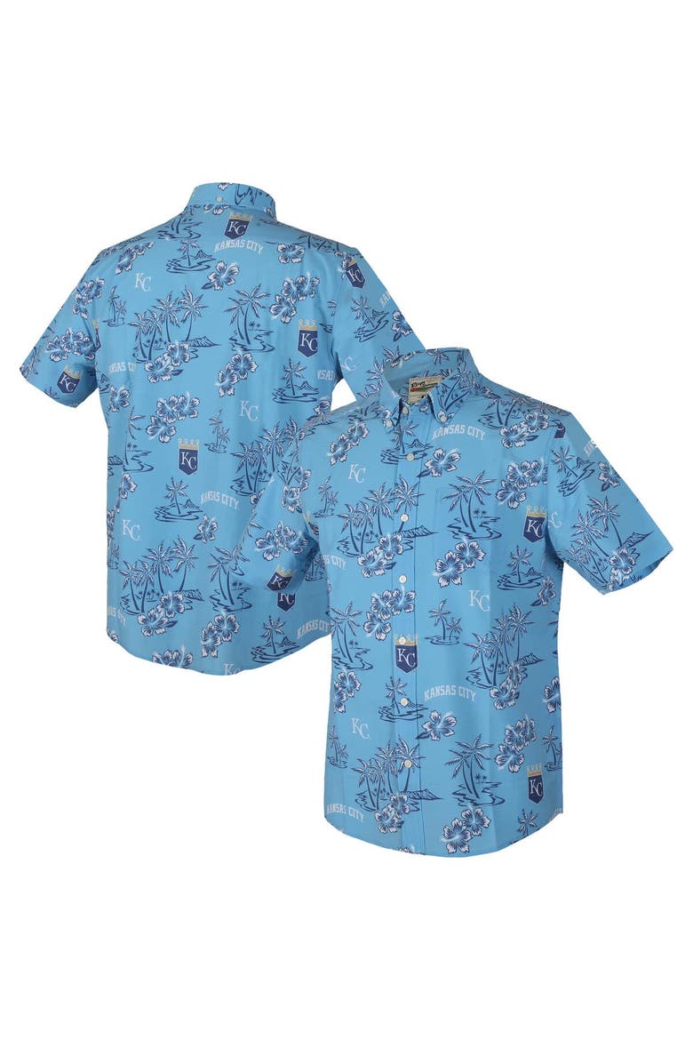 Men's Reyn Spooner  Light Blue Kansas City Royals Kekai Performance Button-Up Top, Main, color, Light Blue