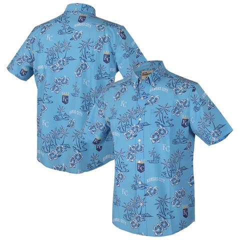 Men's Reyn Spooner  Light Blue Kansas City Royals Kekai Performance Button-Up Top
