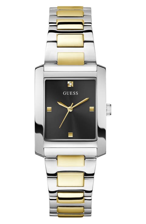 Bonnie Diamond Two-Tone Bracelet Tank Watch, 27mm