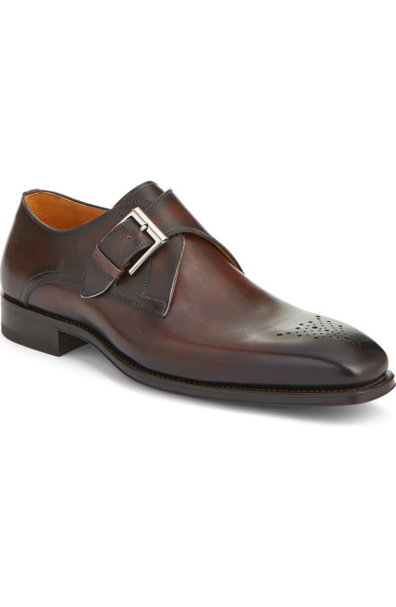 Magnanni Marco II Perforated Toe Monk Shoe, Main, color,