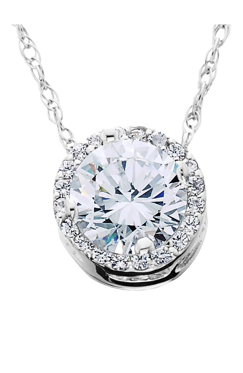 Bliss Diamond 1/2ct Diamond Halo Pendant 14K Gold Lab Grown, Main, color, 14K White Gold