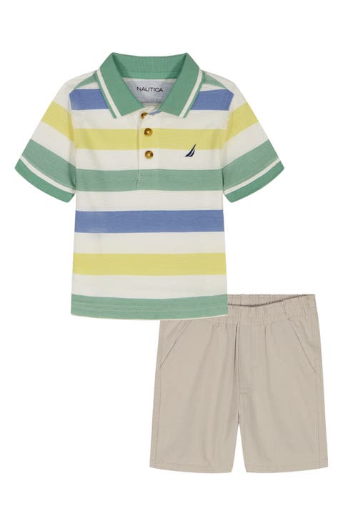 Kids' Stripe Polo & Shorts Set (Toddler & Little Kid)