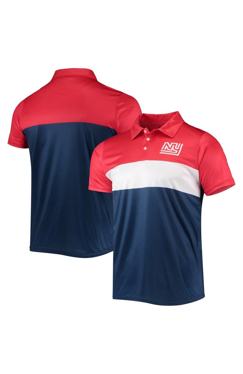 FOCO Men's FOCO Red/Royal New York Giants Retro Colorblock Polo, Main, color, 