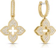 Roberto Coin Venetian Princess Drop Huggie Hoop Earrings