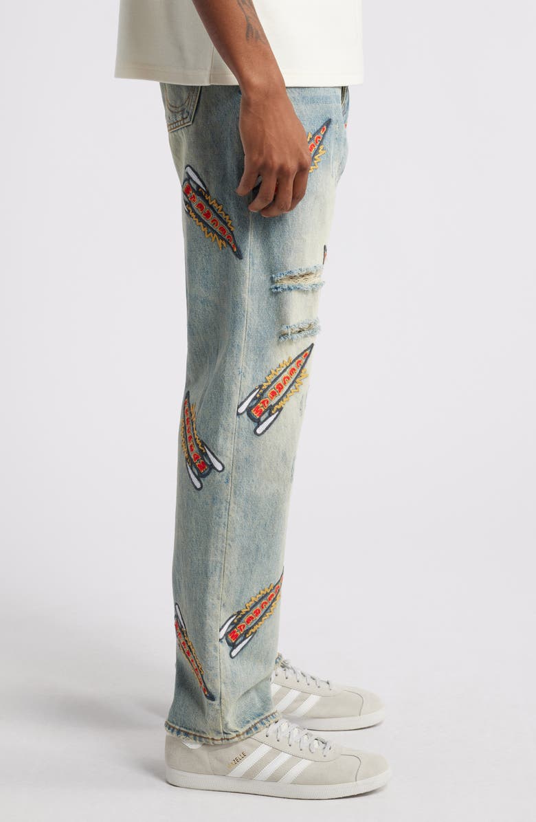 ICECREAM Blast Off Ripped Jeans, Alternate, color, Hot Fudge