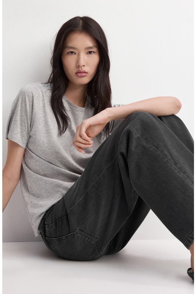Low Rise Wide Leg Jeans, Alternate, color, BLACK DENIM