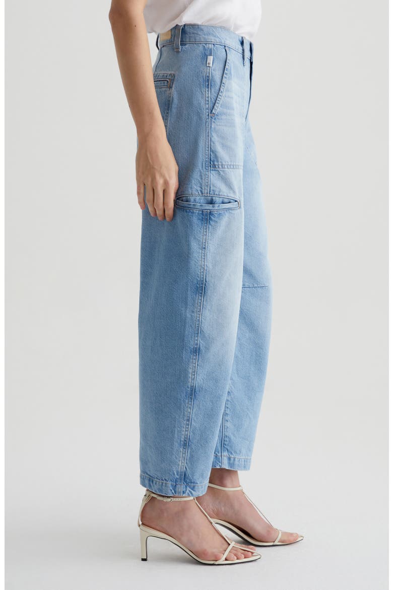 Hazal Ankle Barrel Utility Jeans, Alternate, color, SIREN