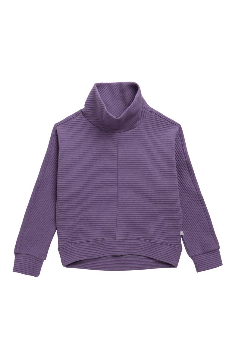 Kids' Carey Ribbed Funnel Neck Pullover, Main, color, PURPLE MULLED