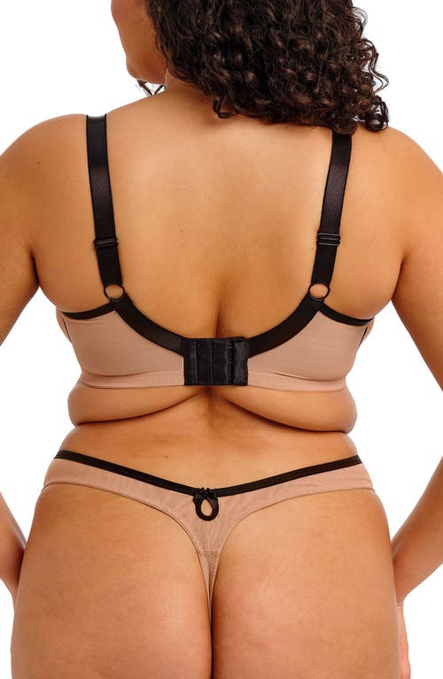 Elomi Teagan Padded Underwire Half Cup Bra In Brown